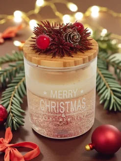 Best Świąteczna świeca zapachowa Merry Christmas Happy New Year Dekoracje I Ozdoby|Artykuły Chemiczne