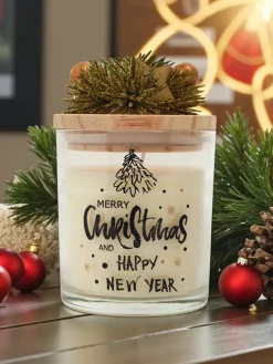 Hot Świąteczna świeca zapachowa Merry Christmas Happy New Year Dekoracje I Ozdoby|Artykuły Chemiczne