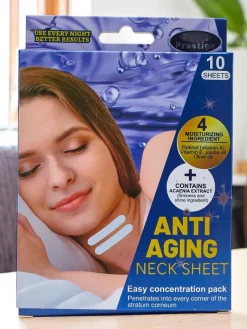 Outlet Wygładzająco- nawilżające plastry na szyję na noc 10 szt. Higiena I Zdrowie