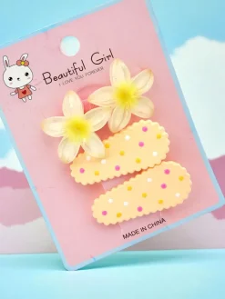 New Zestaw spinek do włosów z motywem kwiatów Dziewczęce