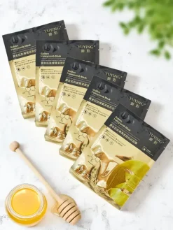 Best Złota maseczka w płachcie o strukturze plastra miodu 28g Twarz